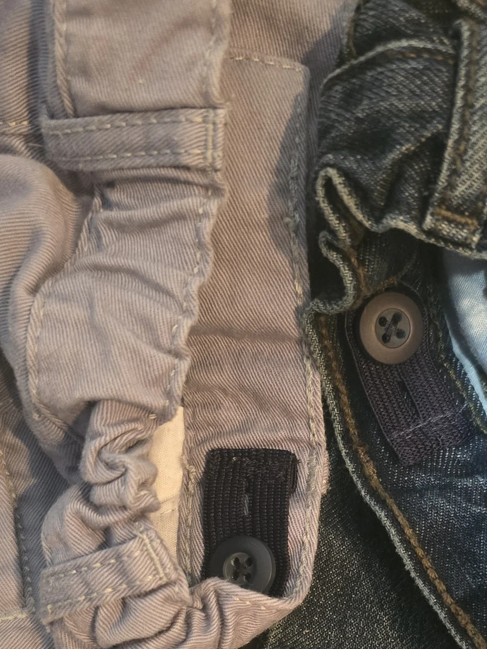 The Children's Place Lot 2 Baby Boy Pants 18-24M Gray Chinos & Blue Denim Jeans